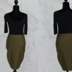 Shinestar Green Pencil Skirt